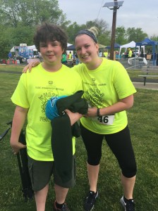 Joseph's teacher Mrs. Marra ran the 5k!  It was wonderful to have so many teachers and students participate from Grant, Riley and Lakeview Elementary School!  So many from school came out! 